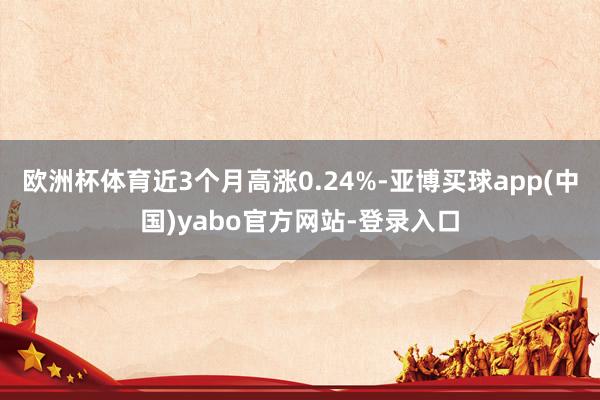 欧洲杯体育近3个月高涨0.24%-亚博买球app(中国)yabo官方网站-登录入口