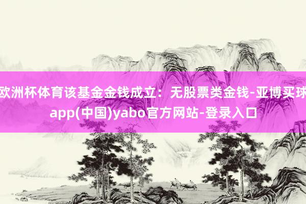 欧洲杯体育该基金金钱成立：无股票类金钱-亚博买球app(中国)yabo官方网站-登录入口