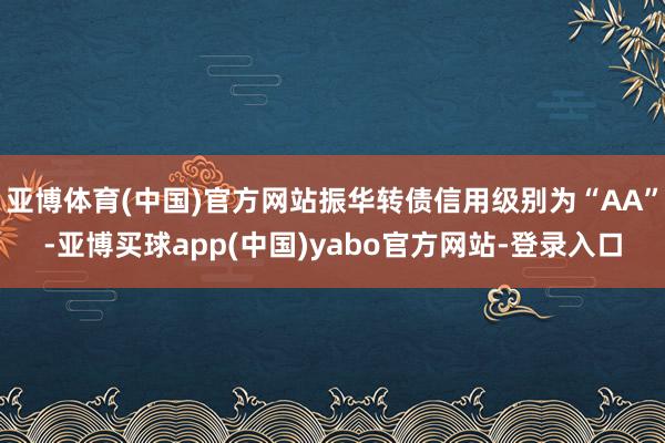亚博体育(中国)官方网站振华转债信用级别为“AA”-亚博买球app(中国)yabo官方网站-登录入口