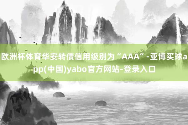 欧洲杯体育华安转债信用级别为“AAA”-亚博买球app(中国)yabo官方网站-登录入口
