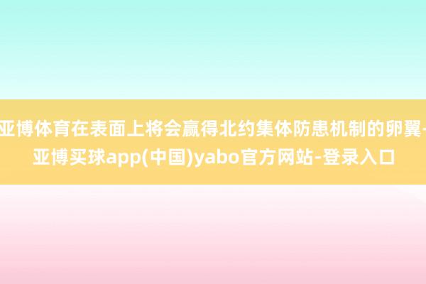 亚博体育在表面上将会赢得北约集体防患机制的卵翼-亚博买球app(中国)yabo官方网站-登录入口