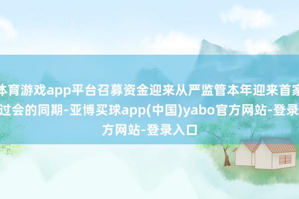 体育游戏app平台召募资金迎来从严监管本年迎来首家IPO过会的同期-亚博买球app(中国)yabo官方网站-登录入口